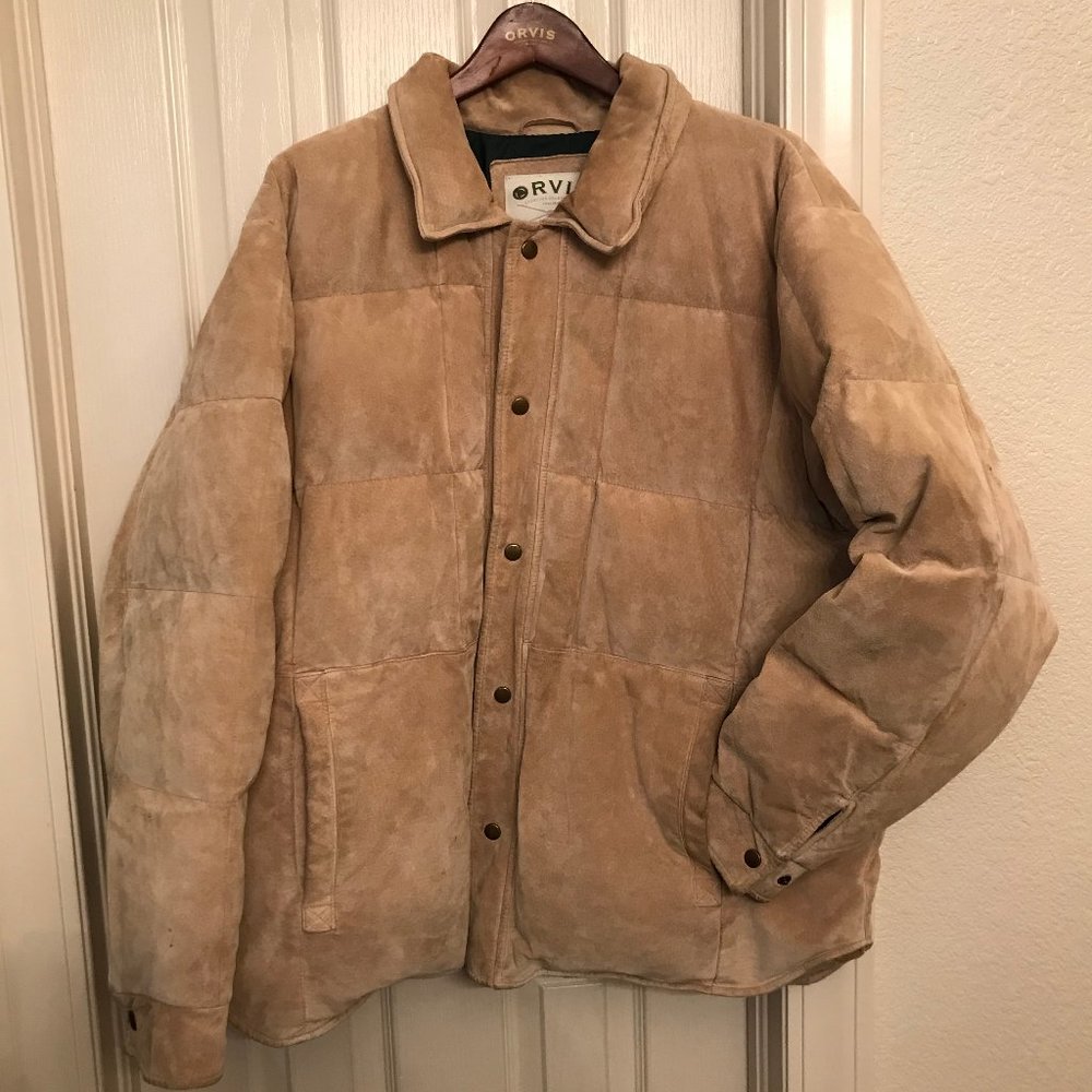 Orvis Padded Suede Leather Jacket XL